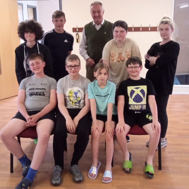 High Sheriff Robert Robinson with members of Herefordshire Young Carers