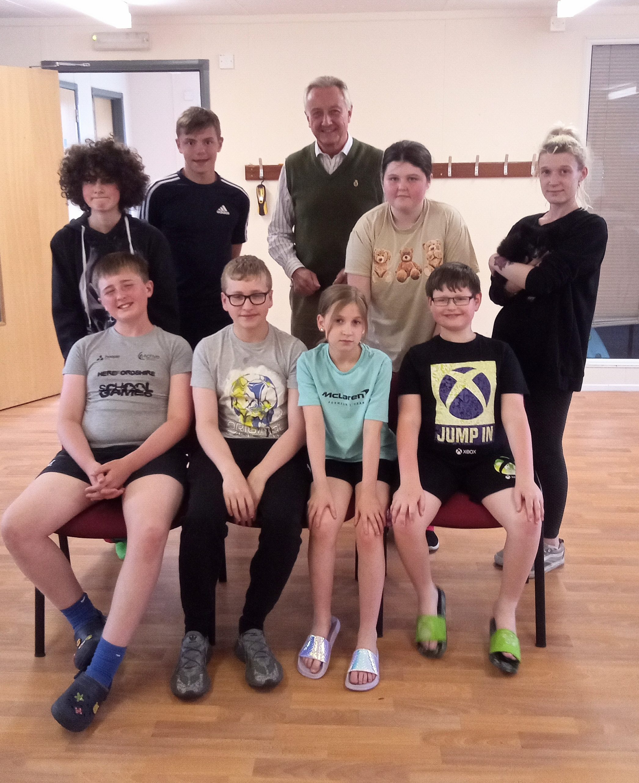 High Sheriff Robert Robinson with members of Herefordshire Young Carers