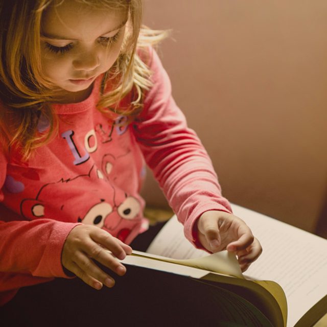 a child reading