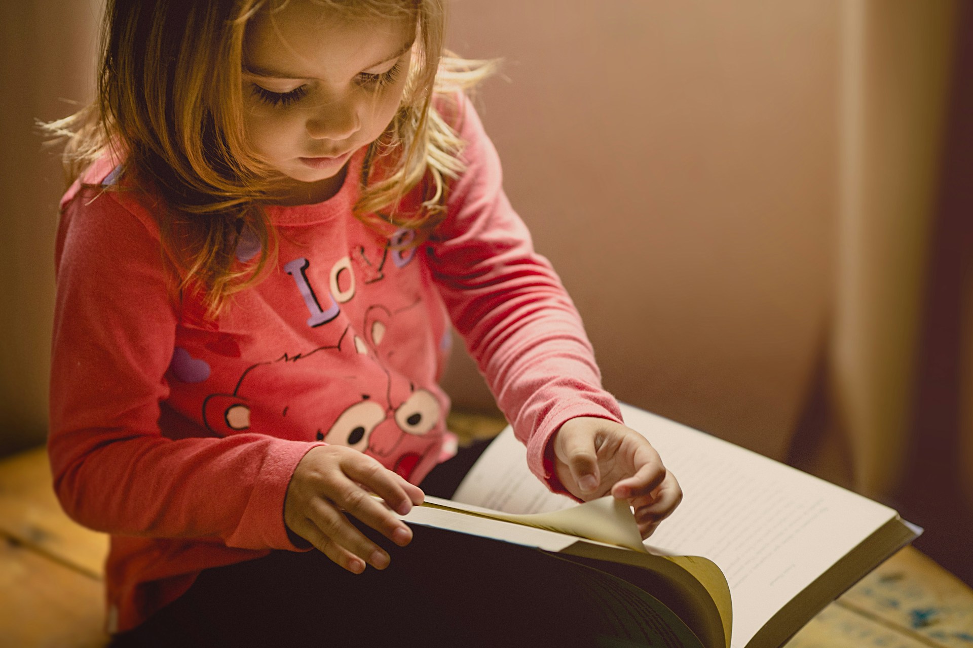 a child reading